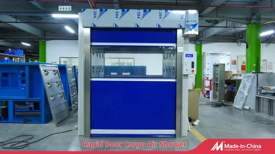 Yaning Intelligent System Cleanroom Goods Air Shower with PVC Fast Shutter Door